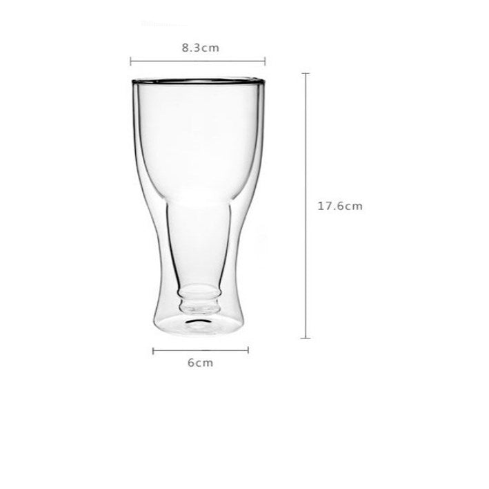 Verre à haute teneur en borosilicate en forme de bière double