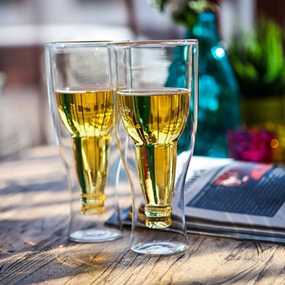 Verre à haute teneur en borosilicate en forme de bière double