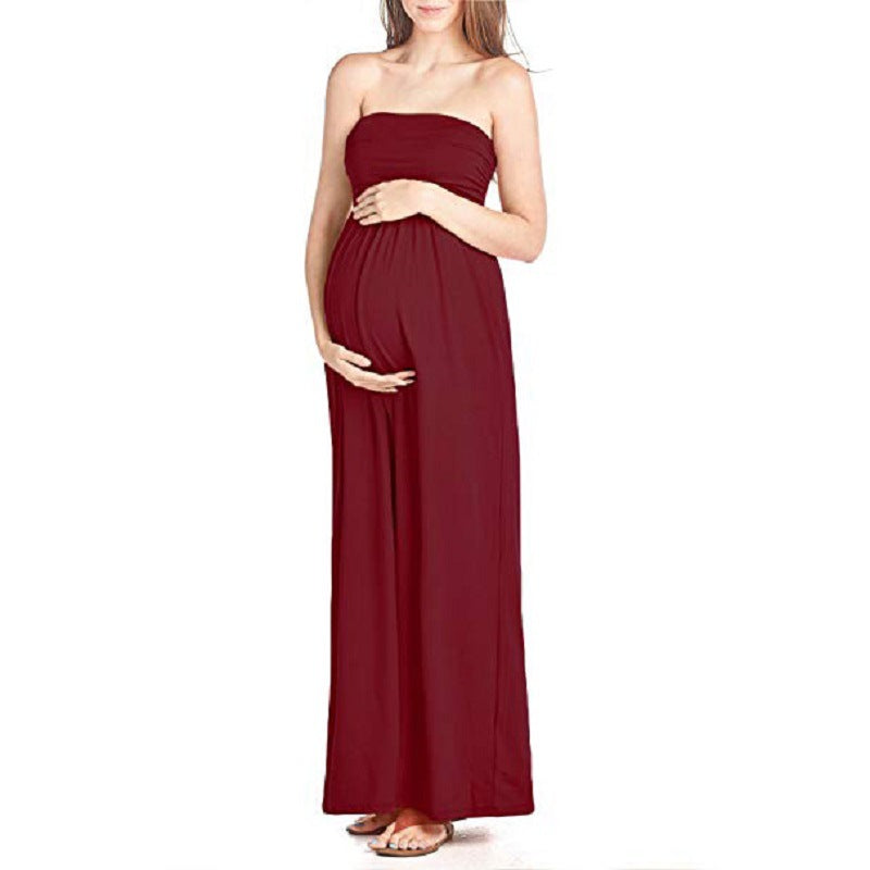 red maternity dress