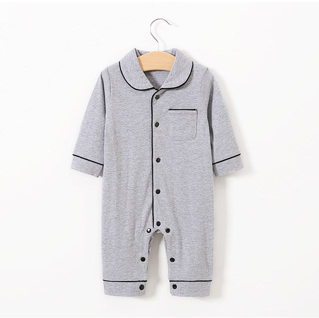 Baby Pajamas Solid Color Onesies Kids Clothes