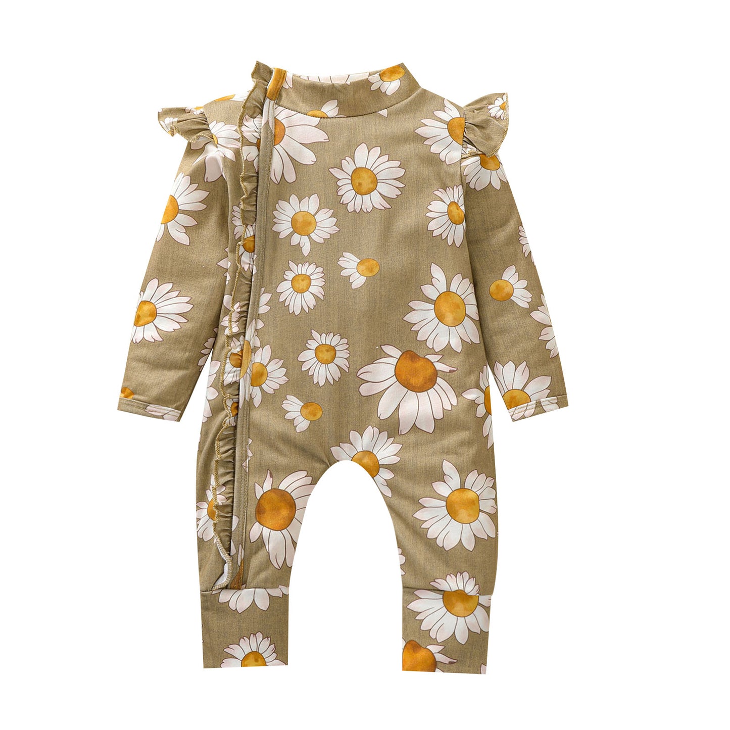 Toddler Girl Sunflower Print Romper Clothes