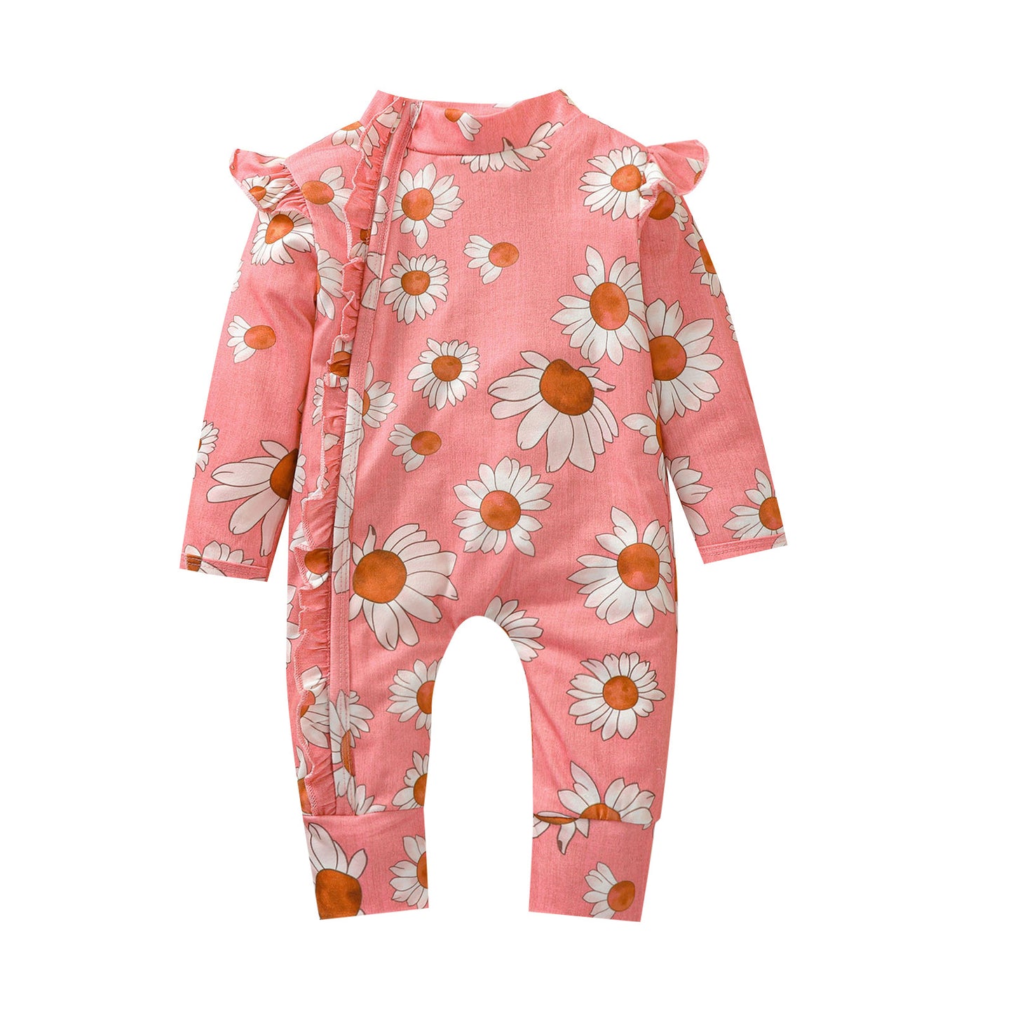 Toddler Girl Sunflower Print Romper Clothes