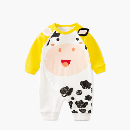 Neugeborenes Cartoon Herbst männliches Baby Overall Tuch