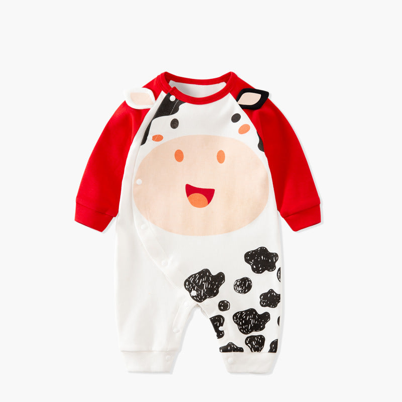 Neugeborenes Cartoon Herbst männliches Baby Overall Tuch