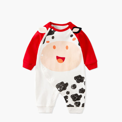 Neugeborenes Cartoon Herbst männliches Baby Overall Tuch