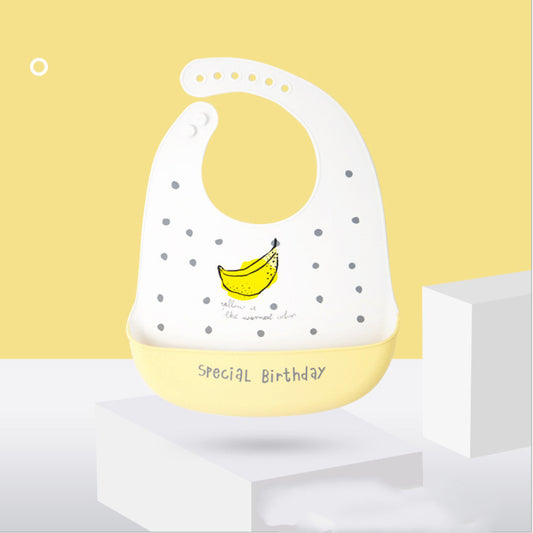 Baby Silicone Bib with Food Catching Pocket