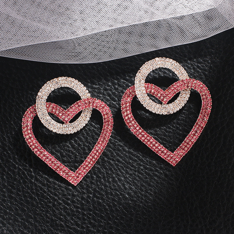 women's heart earrings