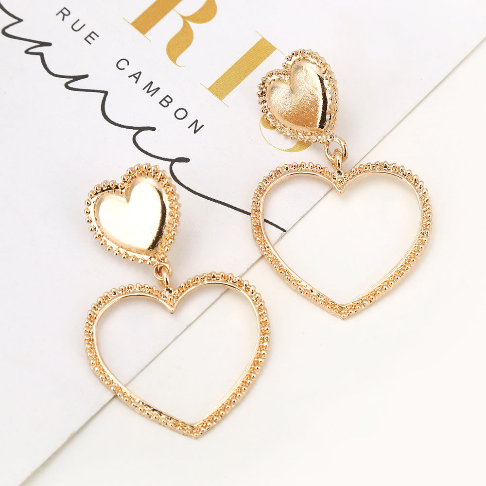 open heart earrings