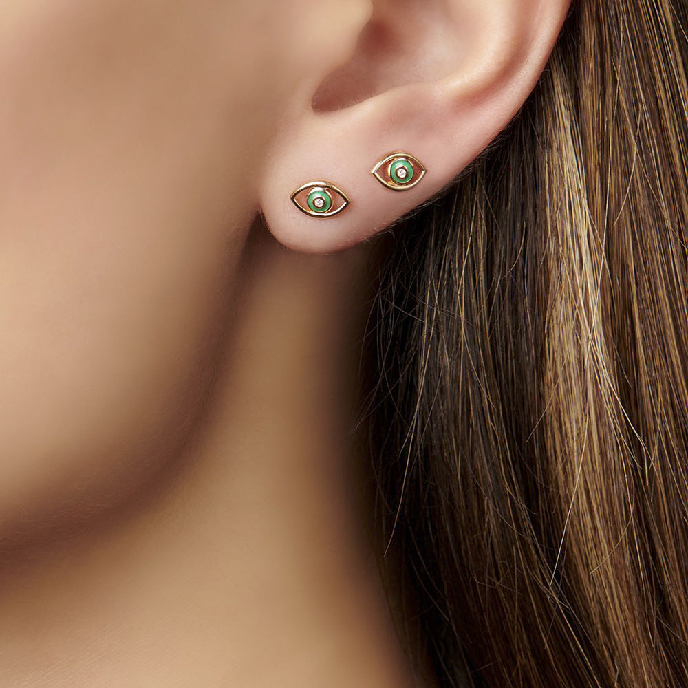 diamond square earrings