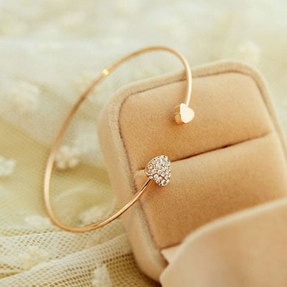 Bracelet d'amour coréen en diamant en forme de cœur