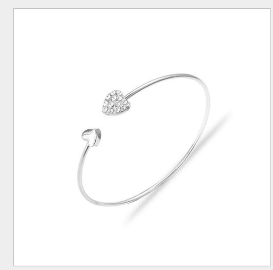Bracelet d'amour coréen en diamant en forme de cœur