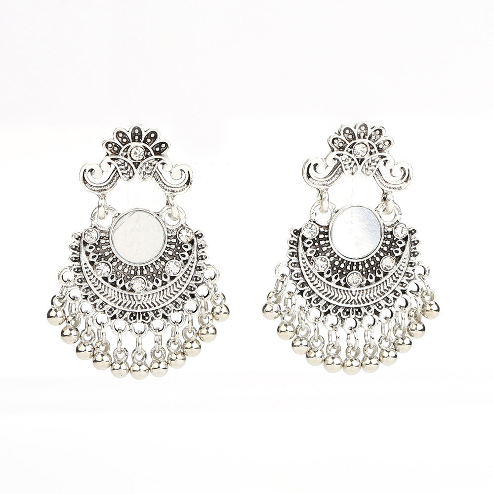 silver tassel earrings