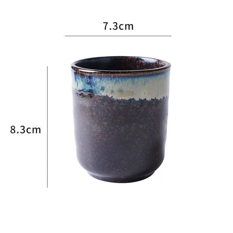 Japanese Style Kiln Pigmented Ceramic Cups