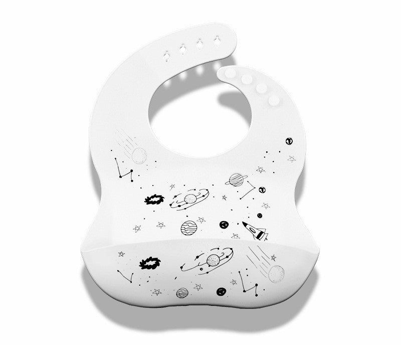 Bavoir de salive et de nourriture doux et imperméable en silicone pour bébé