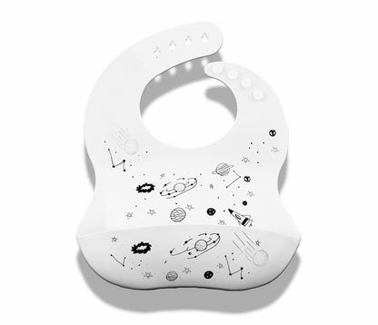 Bavoir de salive et de nourriture doux et imperméable en silicone pour bébé