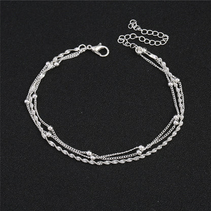 925 Sterling Silber Damen Fußkettchen Armband