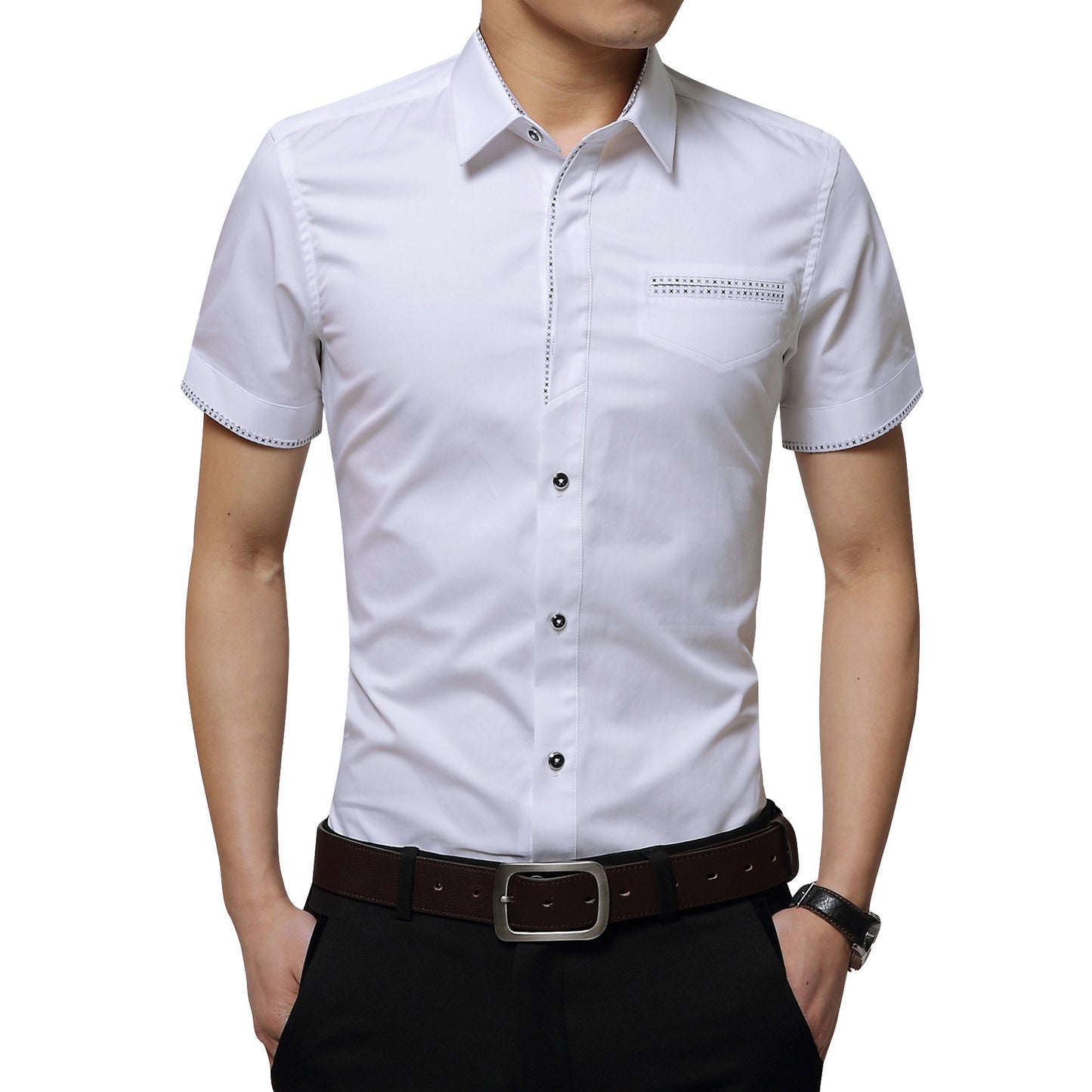 Men Half-sleeve Business Shirts