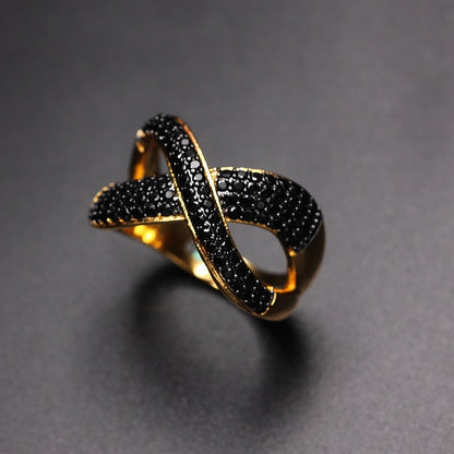 black zirconium ring