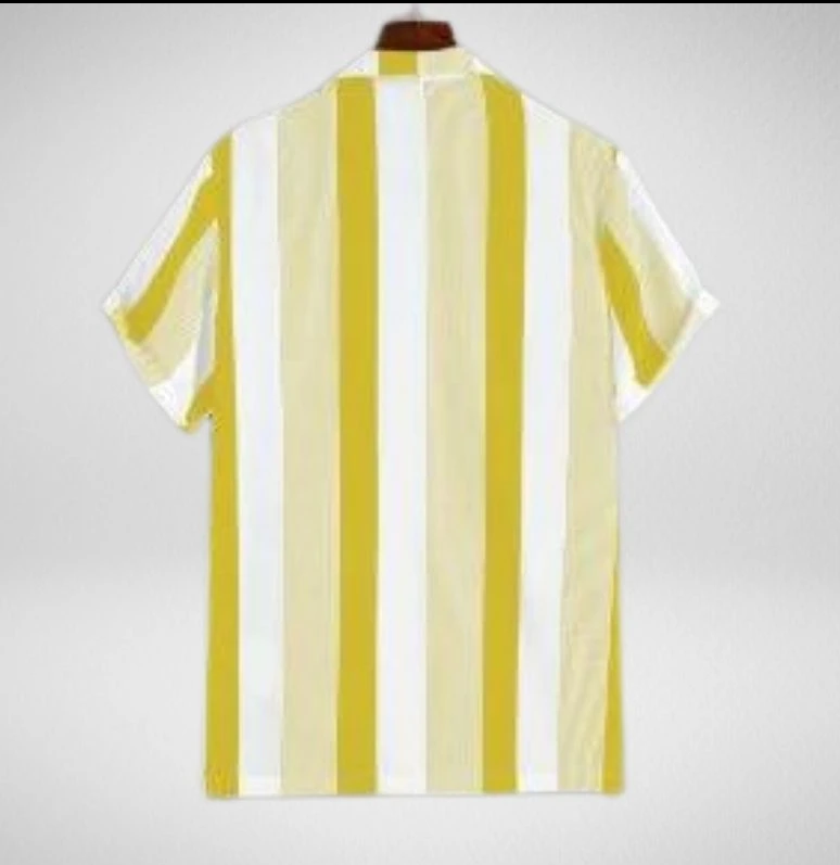 Men's Half-sleeved Striped Polo Shirt