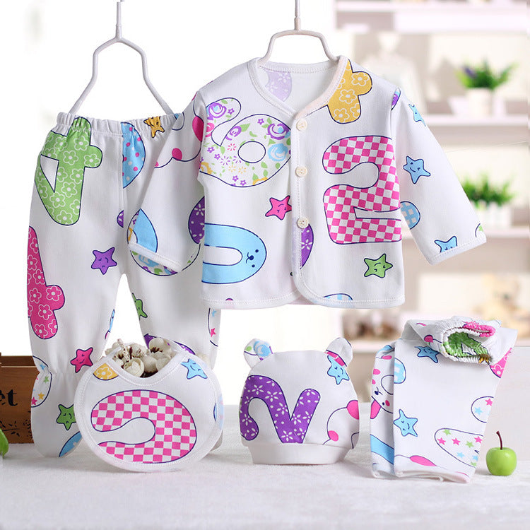 Newborn Underwear Five-piece Suit