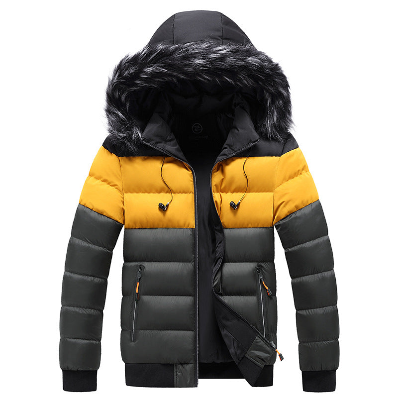 Men's Spliced Down Jacket/Coat