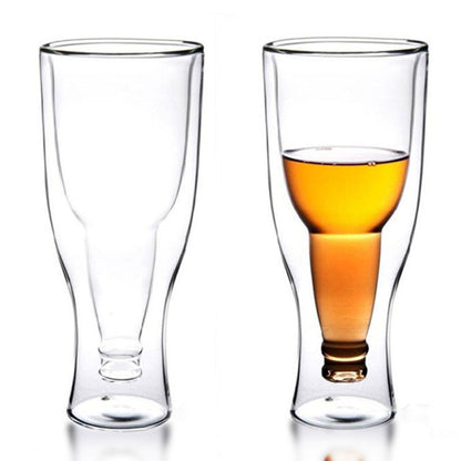 Verre à haute teneur en borosilicate en forme de bière double