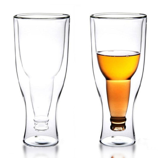 Double Beer-Shaped High Borosilicate Glass