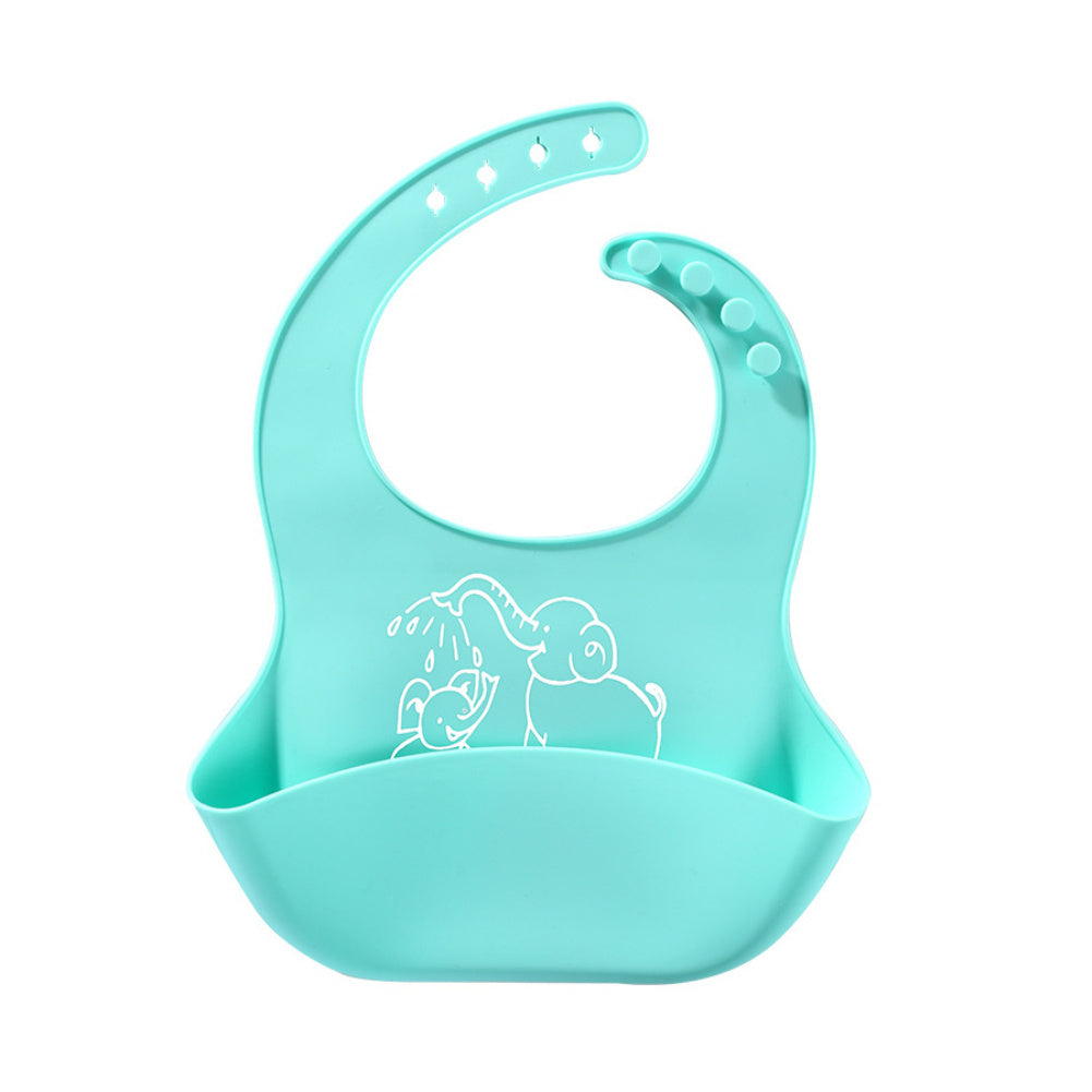 Bavoir en silicone pour bébé avec attrape-repas