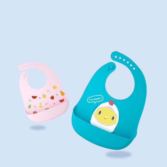 Baby Silicone Bib with Saliva Pocket