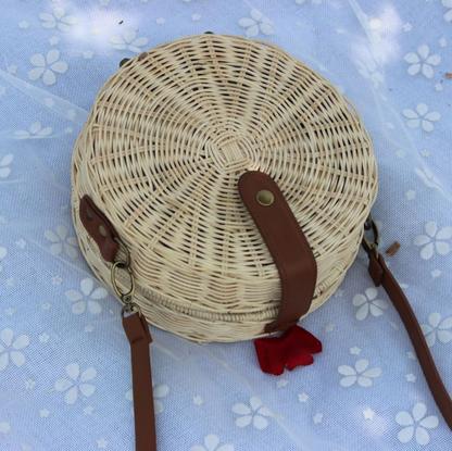 rattan crossbody bag