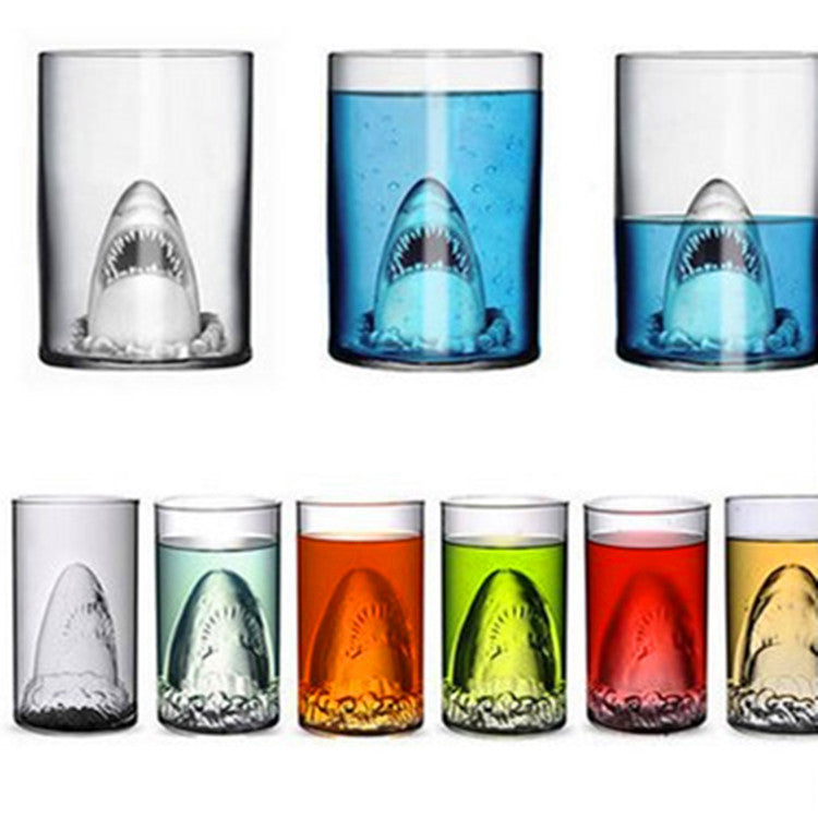 Verre design requin double couche