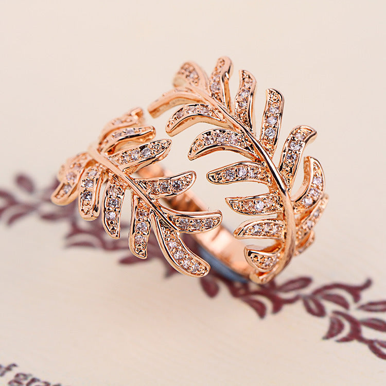 leaf ring jewelry