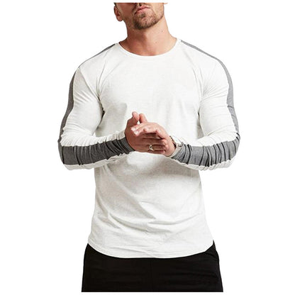 T-shirt col rond homme manches longues