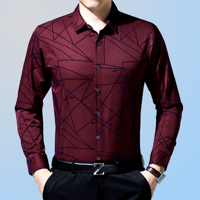 Men Long Sleeve 3D Printed Shirts