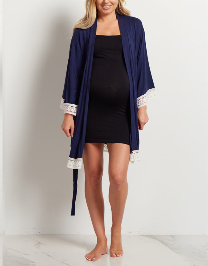 dark blue maternity dress