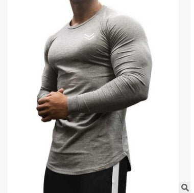 Langärmliges, schnell trocknendes Gym-Fitness-T-Shirt