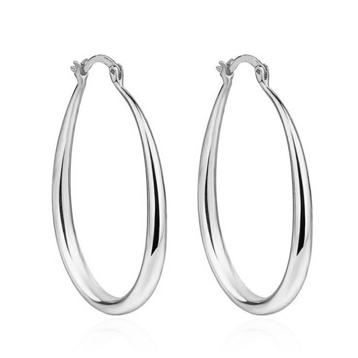 Geometrische ovale Ohrringe für Damen