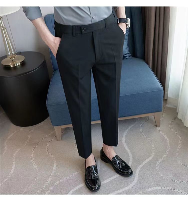 Men's Ankle-length Slim-fit Casual Pants