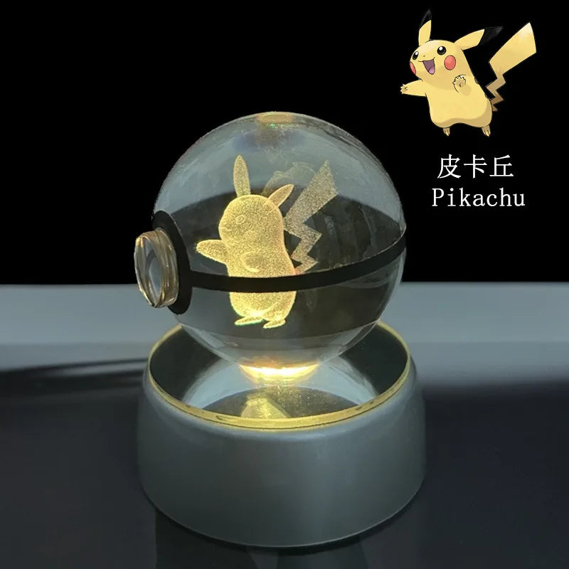 3D Pokemon Crystal Ball Night Light