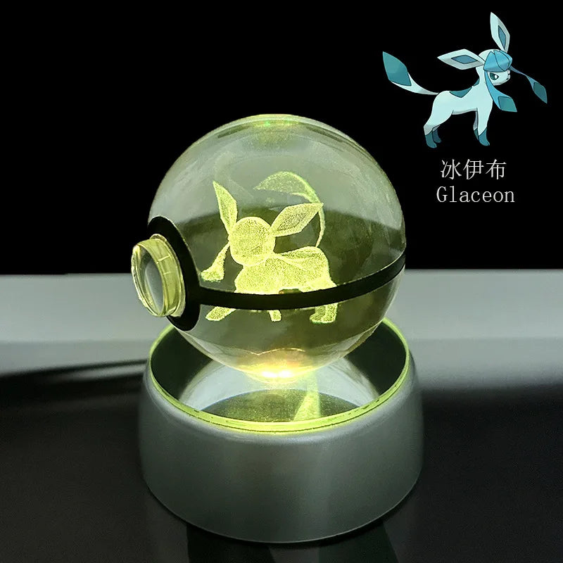 3D Pokemon Crystal Ball Night Light