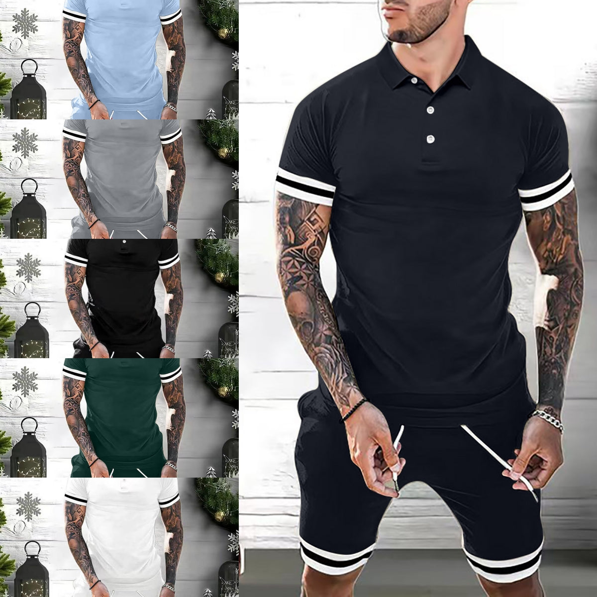 Summer Short Sleeve Men's Tracksuits