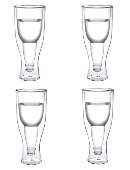 Verre à haute teneur en borosilicate en forme de bière double