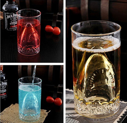 Double-Layered Shark Design Glass