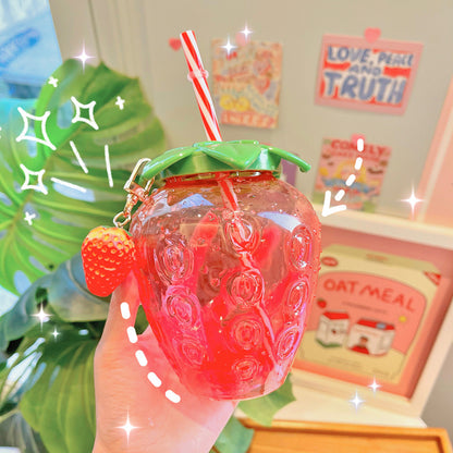 Bouteille d'eau fraise Kawaii