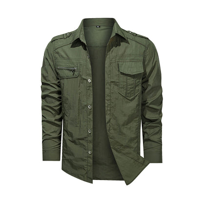 Outwear Military Thin Long Sleeve Shirts