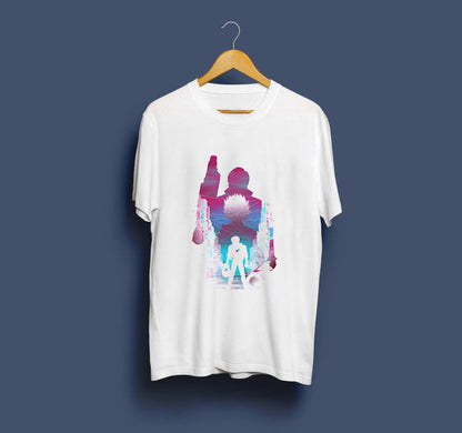 Rundhals-Cartoon-Print-Kurzarm-T-Shirts für Herren