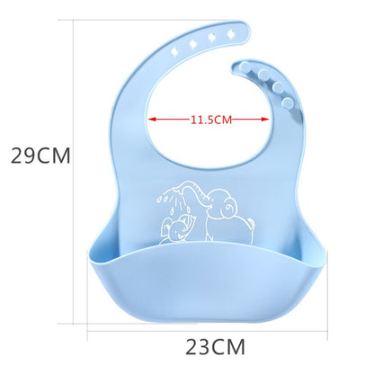 Bavoir en silicone pour bébé avec attrape-repas