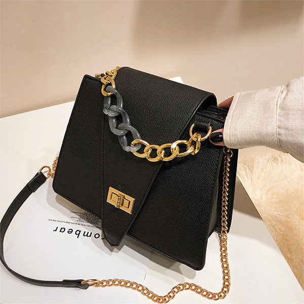 chain leather bag