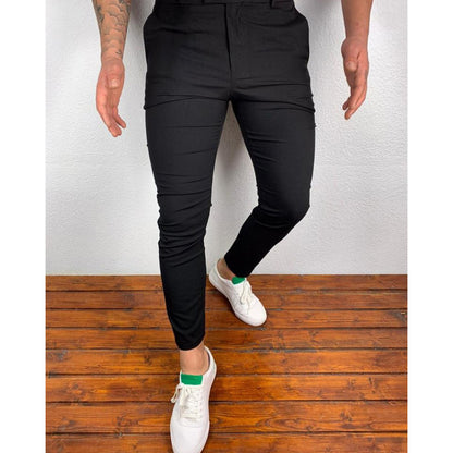 Men's Mid-waist Skinny Formal Pants