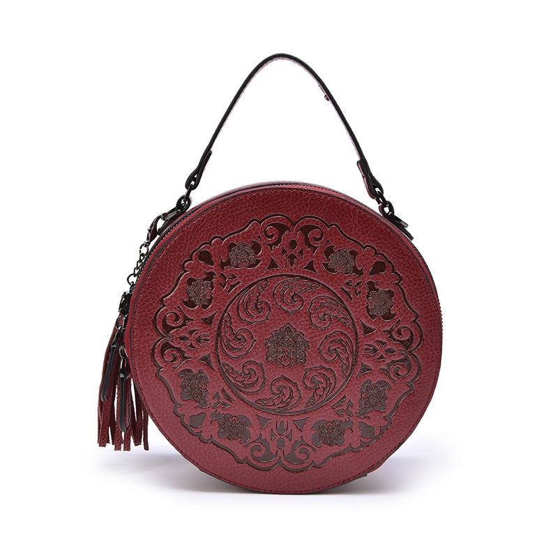 red crossbody bag